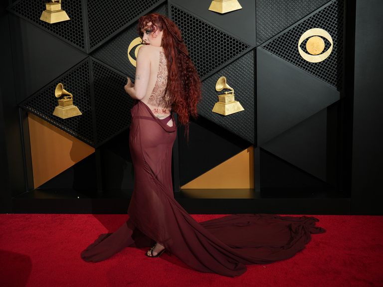 Last year's best new artist winner Chappell Roan is up for two awards including record of the year. Pic: Jordan Strauss/Invision/AP