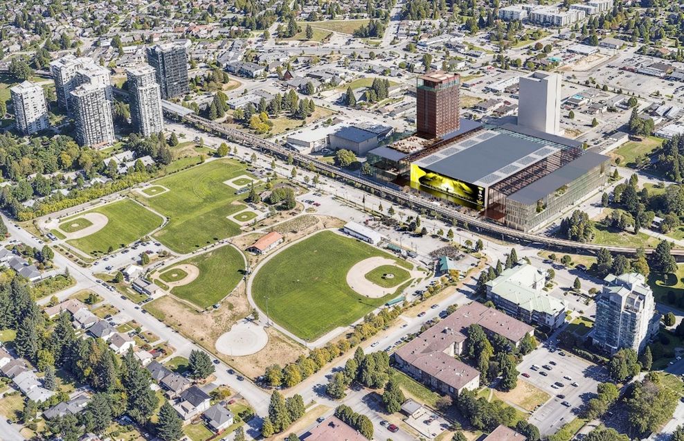 surrey city centre arena bc lions training facility site