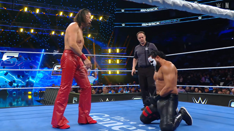 Nakamura and Tama in the ring