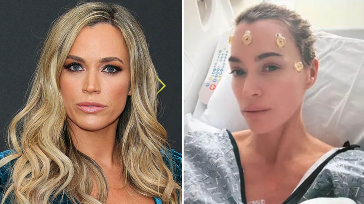 teddi mellencamp on red carpet/teddi in a hospital bed