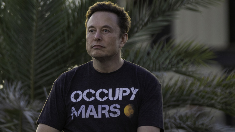 SpaceX CEO Elon Musk speaks in Boca Chica Beach, Texas in 2022