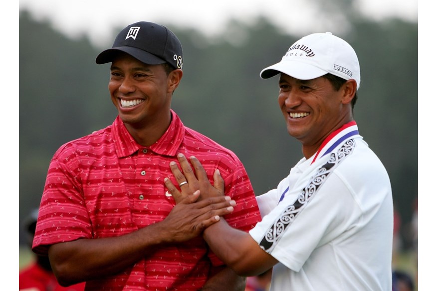 Tiger Woods and Michael Campbell