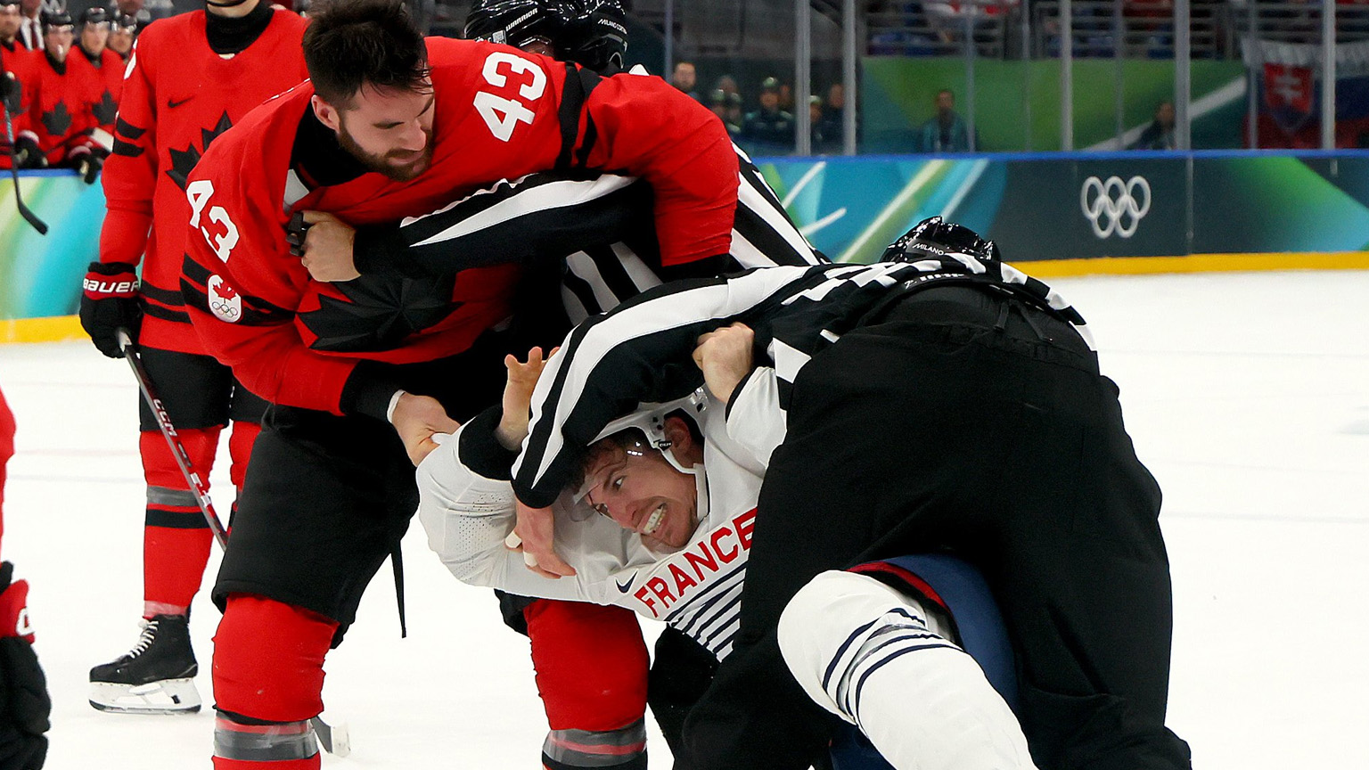 Canada, France react to Tom Wilson’s Olympic fight