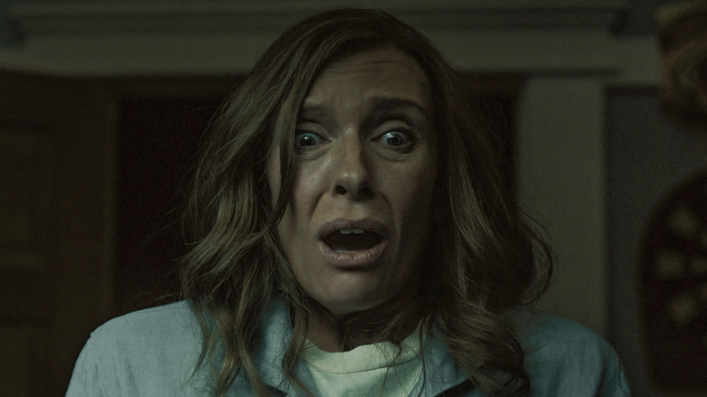 Toni Collette as Annie Graham about to scream in Hereditary