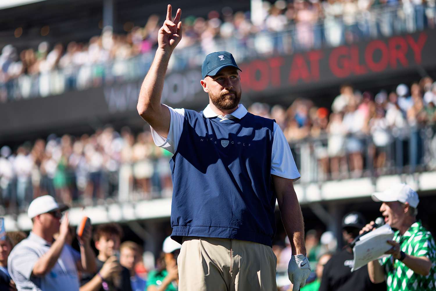 Travis Kelce Brings Golf Tournament Crowd to Their Feet with Tee Shot