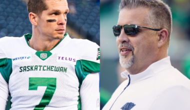 Saskatchewan Roughriders’ Trevor Harris, Jeremy O’Day honoured by PennWest Edinboro after Grey Cup win