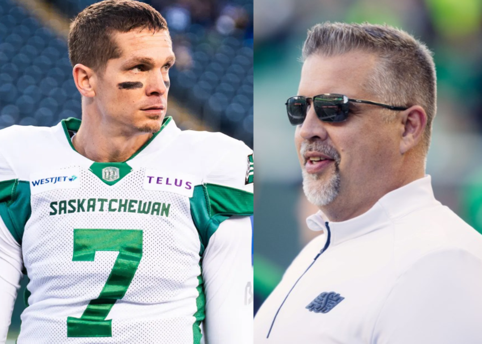 Saskatchewan Roughriders’ Trevor Harris, Jeremy O’Day honoured by PennWest Edinboro after Grey Cup win | 620 CKRM - The Voice of Saskatchewan