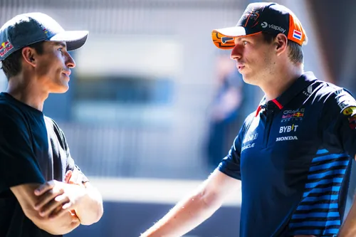 Marc Marquez and Max Verstappen in conversation
