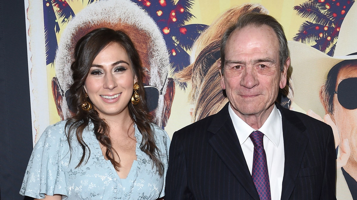 Victoria Jones with her father in 2017