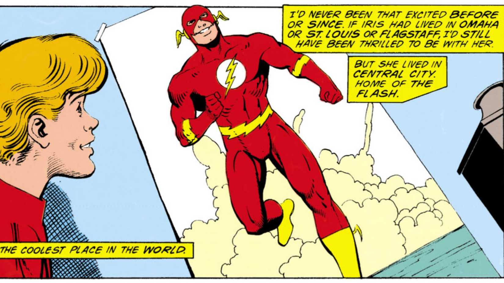 Wally West Looking At Flash Poster