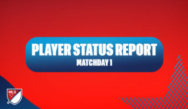 MLS Player Status Report: Matchday 1 (Saturday, February 21 & Sunday, February 22)