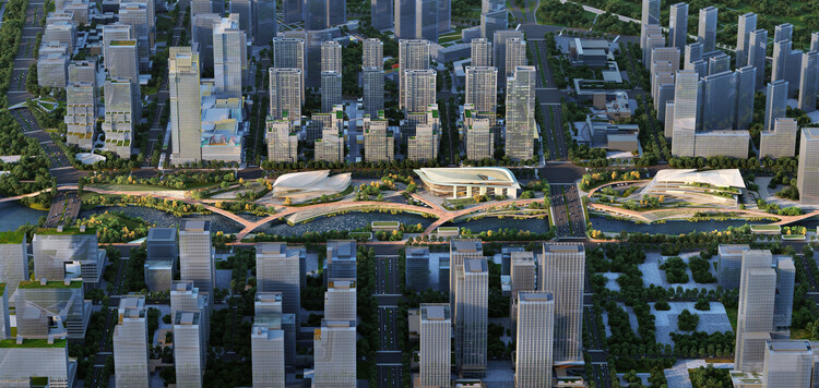 Zaha Hadid Architects Designs Cultural District Along the Qiantang Bay Central Water Axis in Hangzhou, China - Image 1 of 7