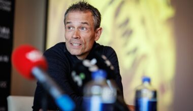 Team Visma-Lease a Bike sports director Grischa Niermann during a pre-Omloop press conference