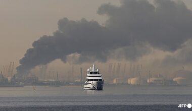 Kuwaiti loaded oil tanker ablaze in Dubai Port after Iranian attack, no casualties