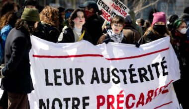 Students protest in Montreal against government cuts to financial assistance
