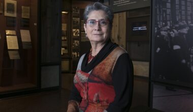 Eva Kuper inside the Montreal Holocaust Museum.