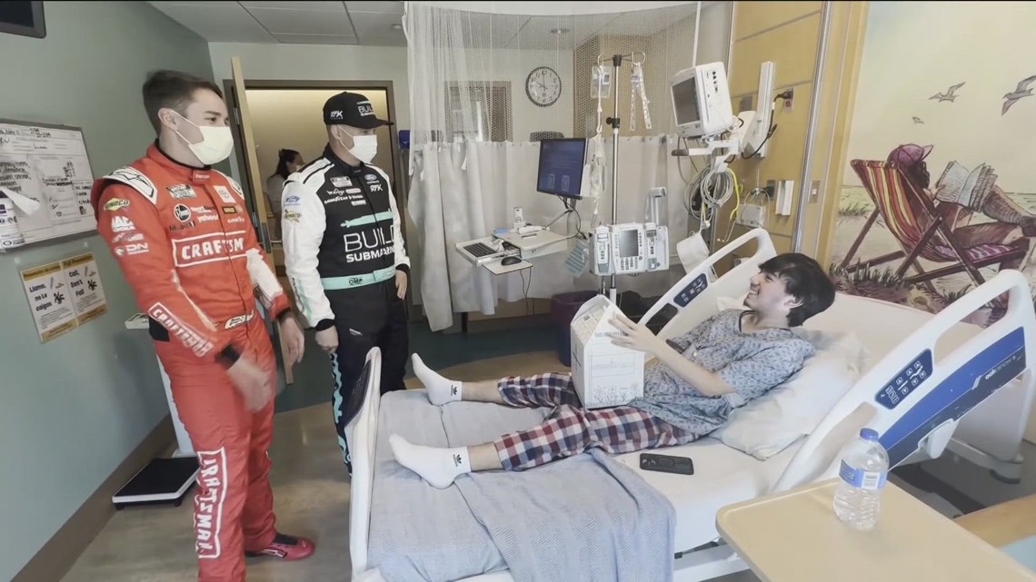NASCAR drivers bring smiles to Rady Children’s Hospital ahead of historic race in Coronado