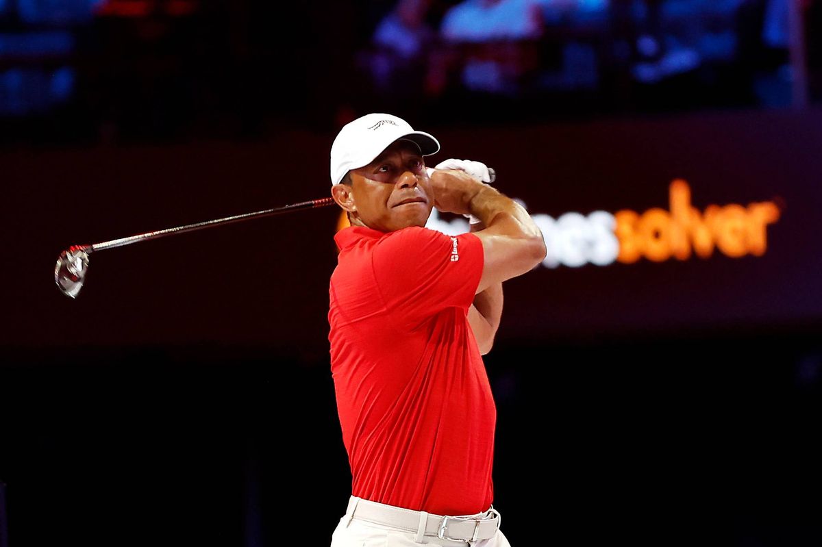 Tiger Woods in TGL action