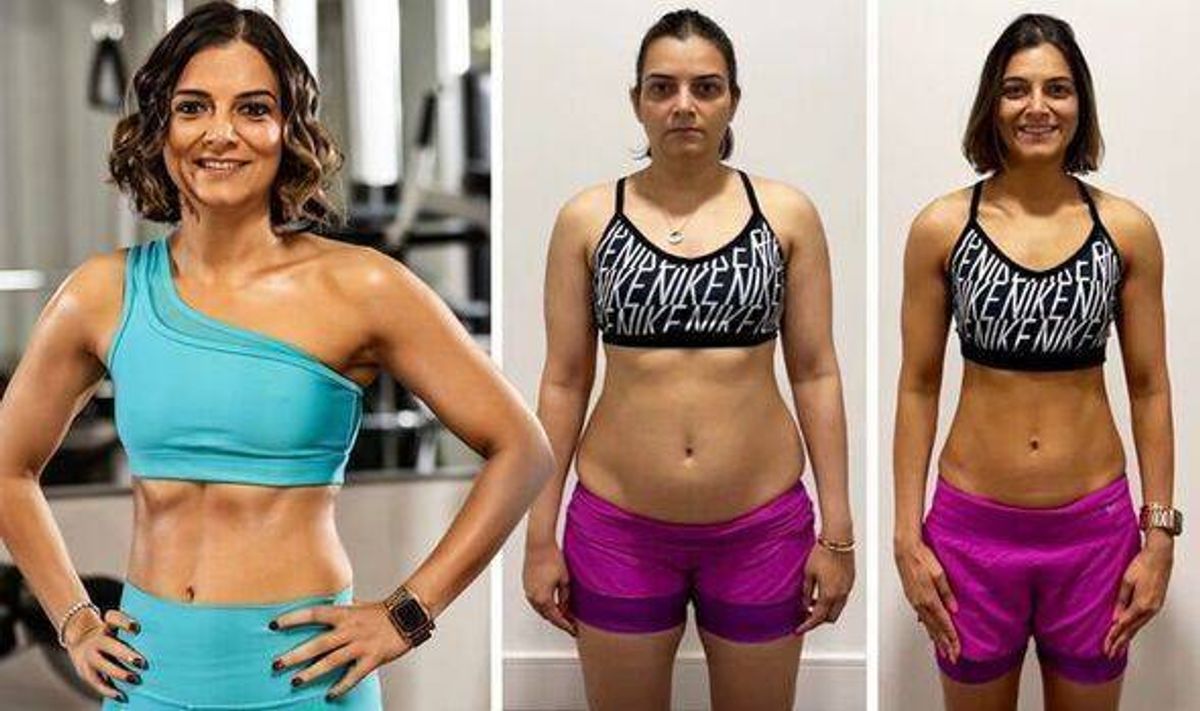 Ritika Langer before and after weight loss.