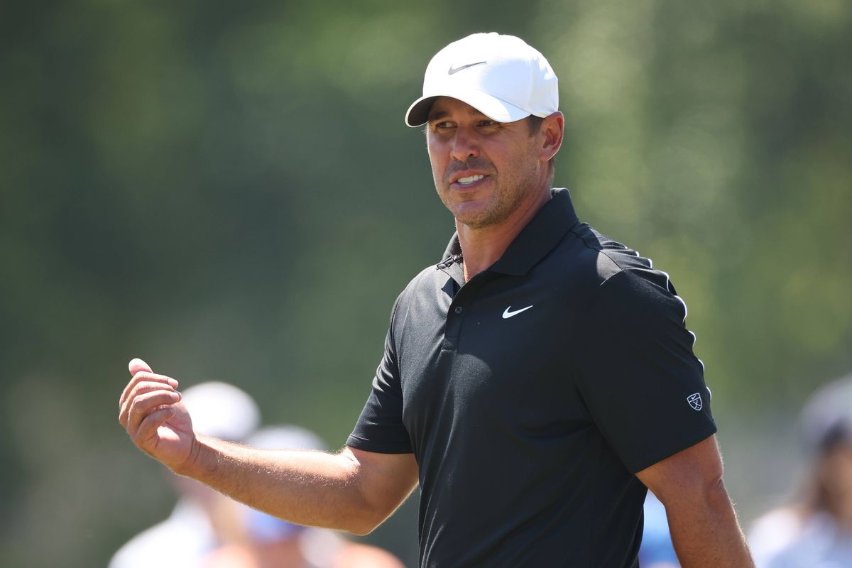 PALM HARBOR, FLORIDA - MARCH 21: Brooks Koepka of the United States reacts on the fifth green during the third round of the Valspar Championship 2026 at Copperhead Course at Innisbrook Resort and Golf Club on March 21, 2026 in Palm Harbor, Florida. (Photo by James Gilbert/Getty Images)