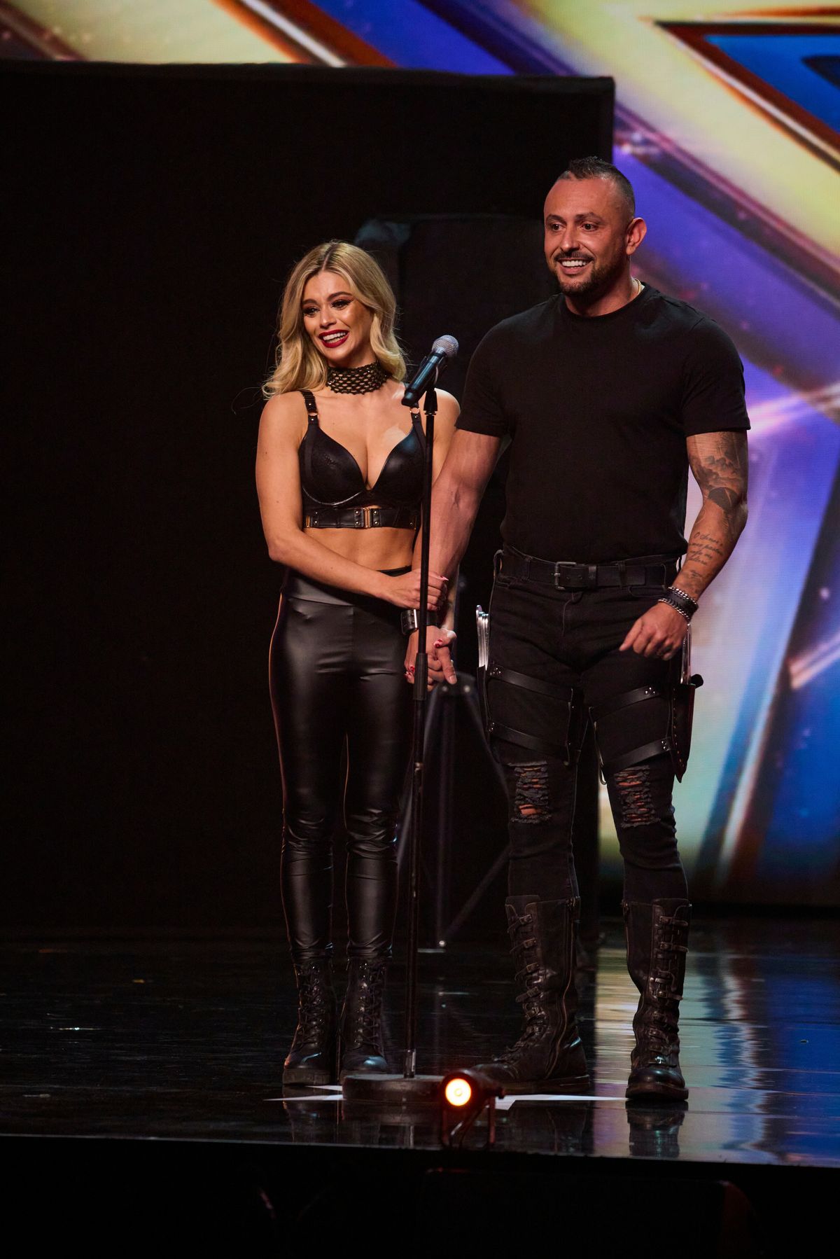 Britain's Got Talent ended Saturday's episode with a very daring knife throwing and crossbow audition 