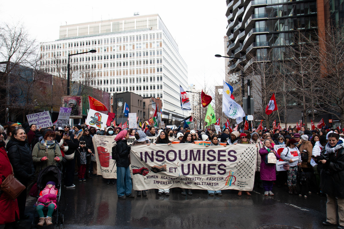Thousands in Montreal march for global women’s rights