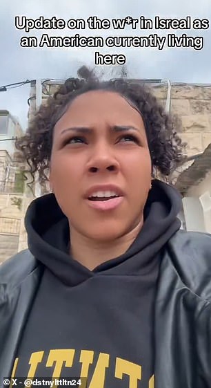 Destiny Littleton documented her desperate search for safety in Jerusalem