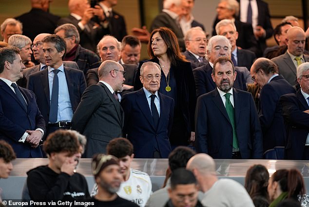 Fans were heard chanting 'Florentino resign' in the direction of Real Madrid president Florentino Perez during the match