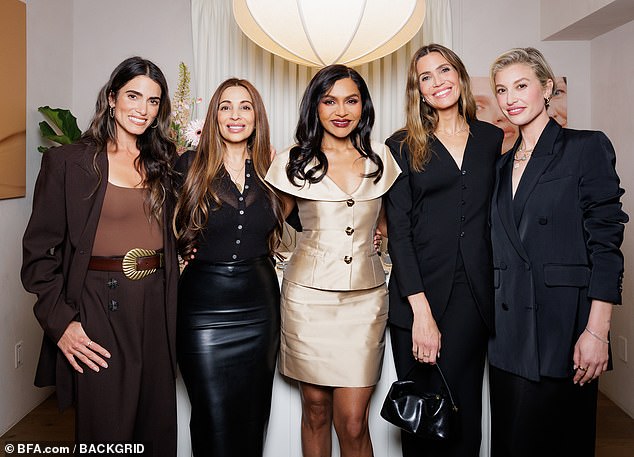 From left, Reed, Dr Nigma Talib, N.D., Kaling, Moore and Sarah Uslan