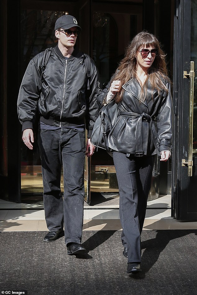 IT star Bill Skarsgård donned an all black ensemble as he headed out and about in the city