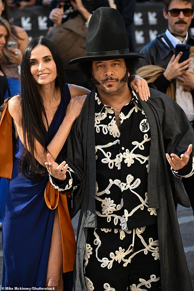 She was attending the festival premiere of her new film I Love Boosters!, starring Keke Palmer and directed by Sorry to Bother You filmmaker Boots Riley (right)