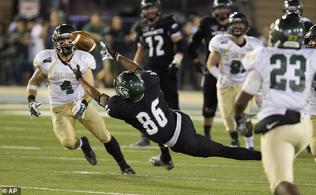 The former linebacker (No. 4) played three years in the Canadian Football League