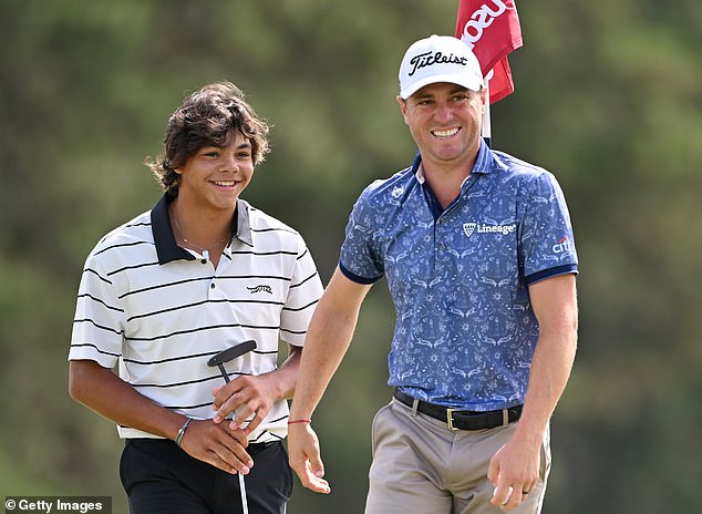 Justin Thomas insists he would love to become a big-brother-type figure for Charlie Woods