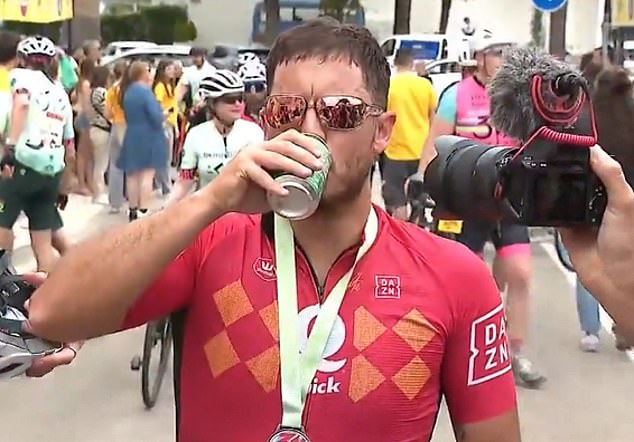 Eden Hazard celebrated cycling a 167km ride in Mallorca by chugging a beer on camera
