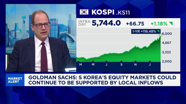 Excluding techs, South Korea's growth potential looks 'fairly low', says Goldman Sachs