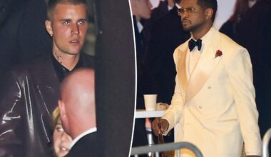 Usher claps back at claim he and Justin Bieber got into 'heated exchange' at Oscars party