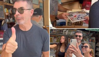 Simon Cowell buys a copy of the California Post