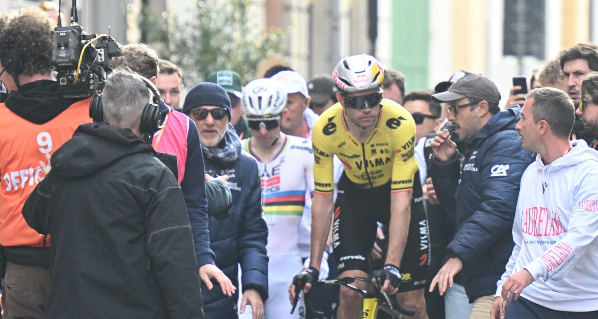 'I saw him on the ground next to me after the crash, and the next time I saw him was on the podium': Wout van Aerts on a chaotic Milan-San Remo