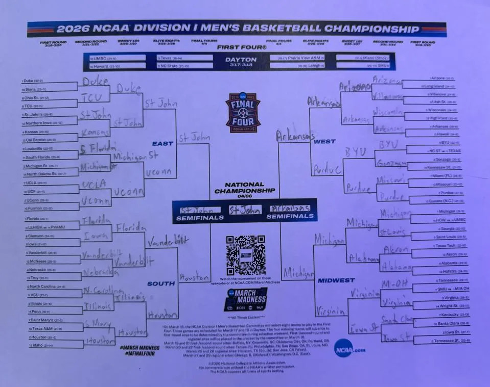 John Starks Men's Basketball bracket