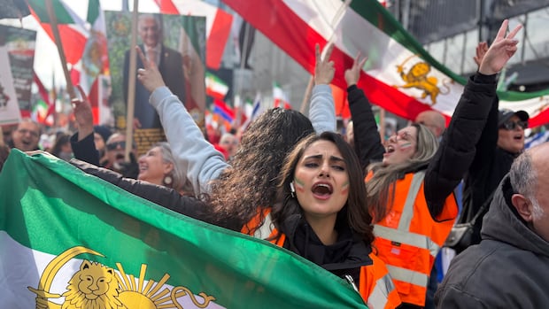 Iranians in Quebec take to the streets to celebrate in wake of military intervention