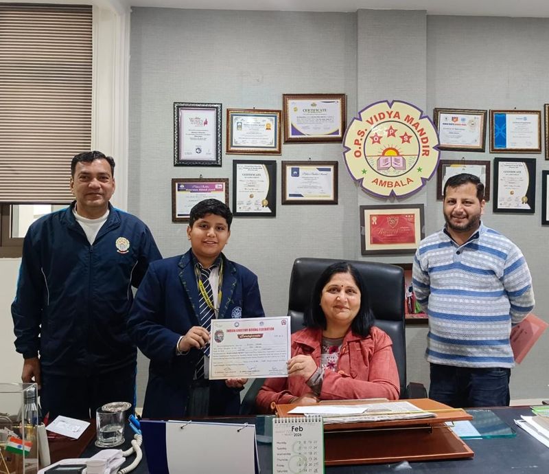 OPS Vidya Mandir, Ambala's student showcases excellence in boxing