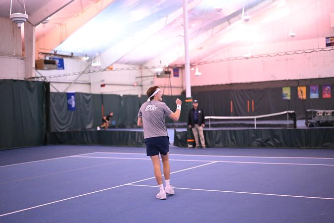 Men's Tennis Drops Match to Ball State In California