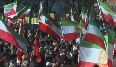 Calgary Iranians call for regime change at downtown rally, while others mourn Khamenei's death