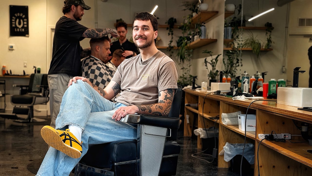 Olympic athlete's quirky mullet created in Calgary barbershop