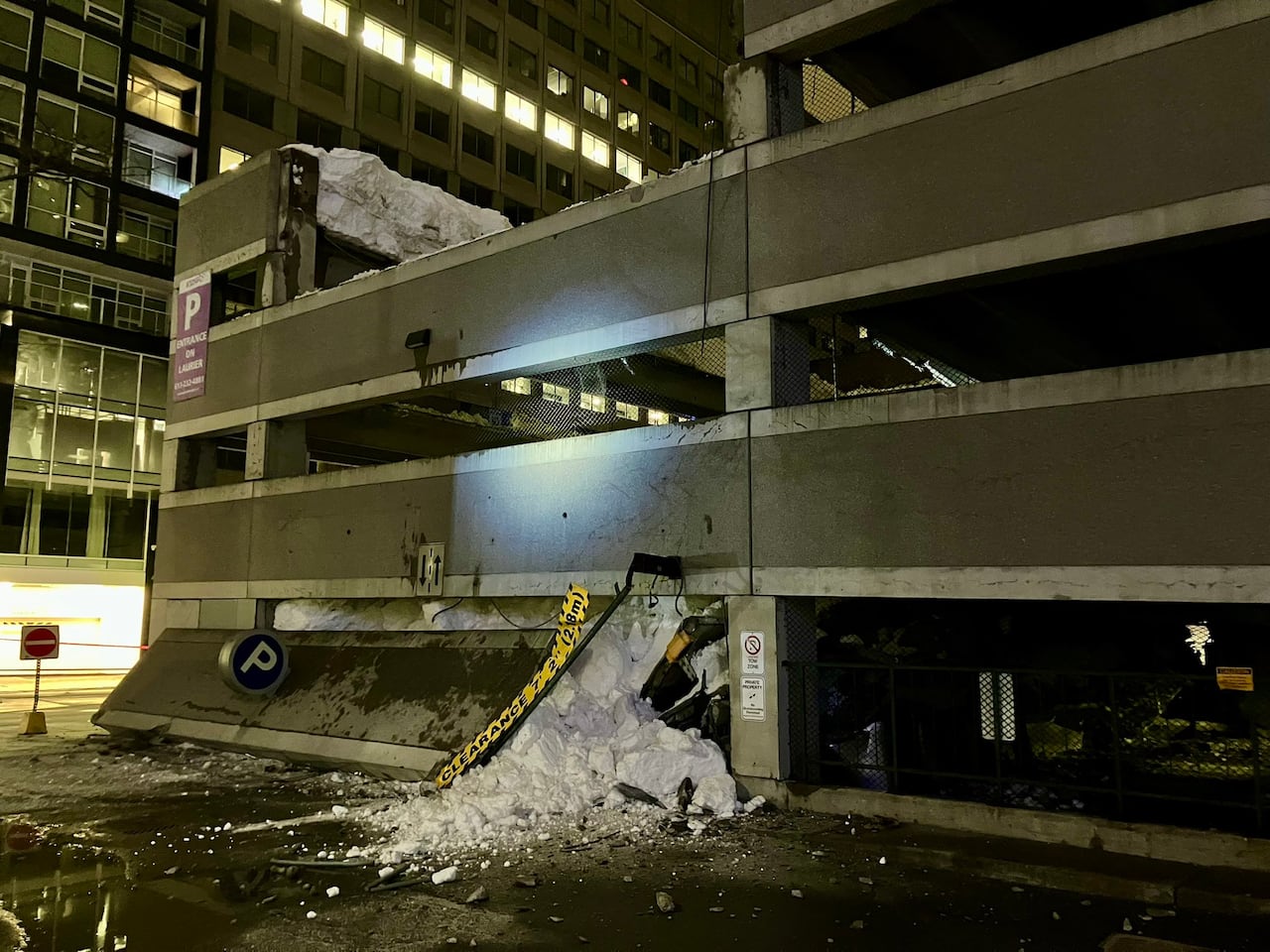 Ottawa's fire department also captured this side view of the collapse.