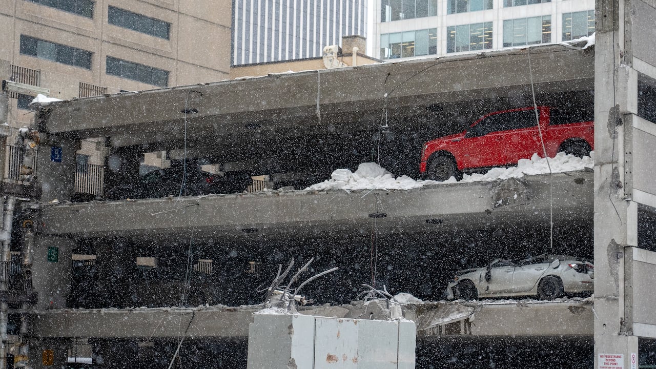François Ste-Marie's red truck was among those trapped in the building for weeks after the collapse.