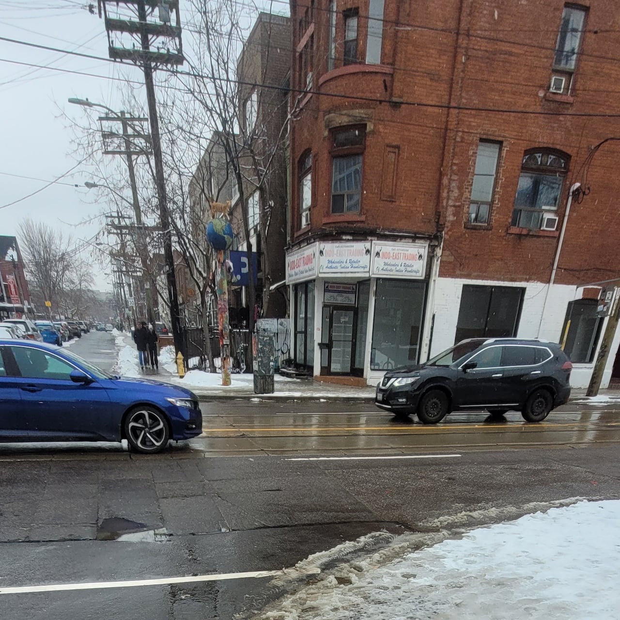 The tactile paver at Dundas and Augusta was covered with snow and ice just a few weeks ago, on Feb. 22, rendering it useless to the visually impaired.