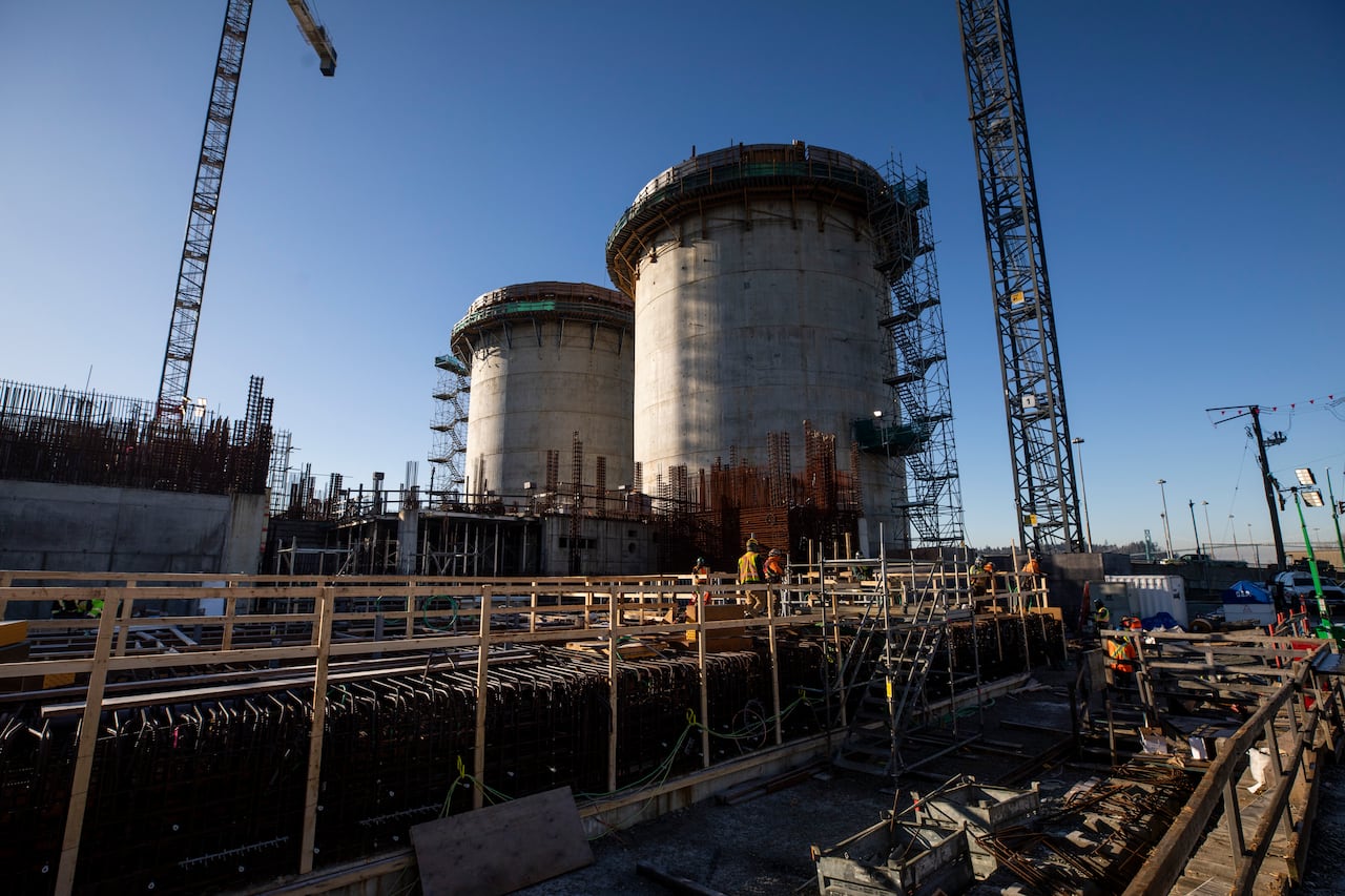 The north shore wastewater treatment plant which is currently under construction.