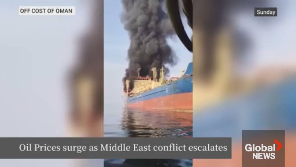 Click to play video: 'Oil prices surge as Iran war threatens supply'