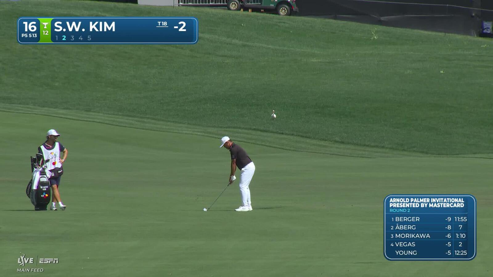 Si Woo Kim hits 211-yard approach to 28 feet, sets up birdie on No. 16 at Arnold Palmer